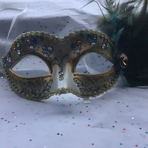 Fancy mask with feathers